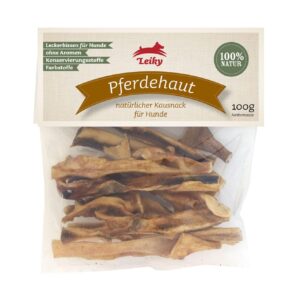 Leiky Kausnack Pferdehaut, 100 g
