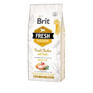 Brit Trockenfutter Fresh Dog Adult Huhn, 12 kg