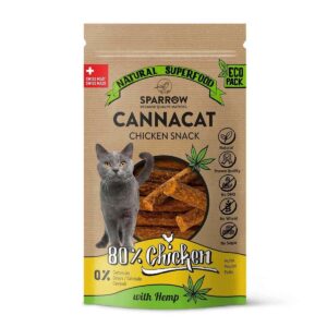 Sparrow Katzen-Snack CannaCat Relax Sticks mit CBD Huhn, 50 g
