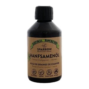 Sparrow Hunde-Nahrungsergänzung Bio Hanfsamenöl, 250 ml