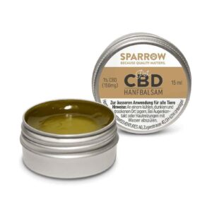 Sparrow Pet CBD Hanfbalsam mit 1% CBD, 15 ml