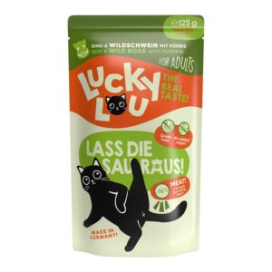 Lucky Lou Nassfutter Lifestage Adult Rind & Wildschwein, 125 g