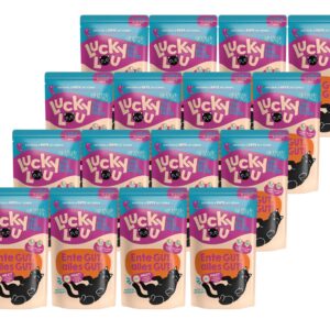 Lucky Lou Nassfutter Lifestage Adult Geflügel & Ente, 16 x 125 g