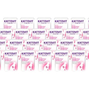 Kattovit Nassfutter Diabetes Lachs und Reis, 24 x 85 g