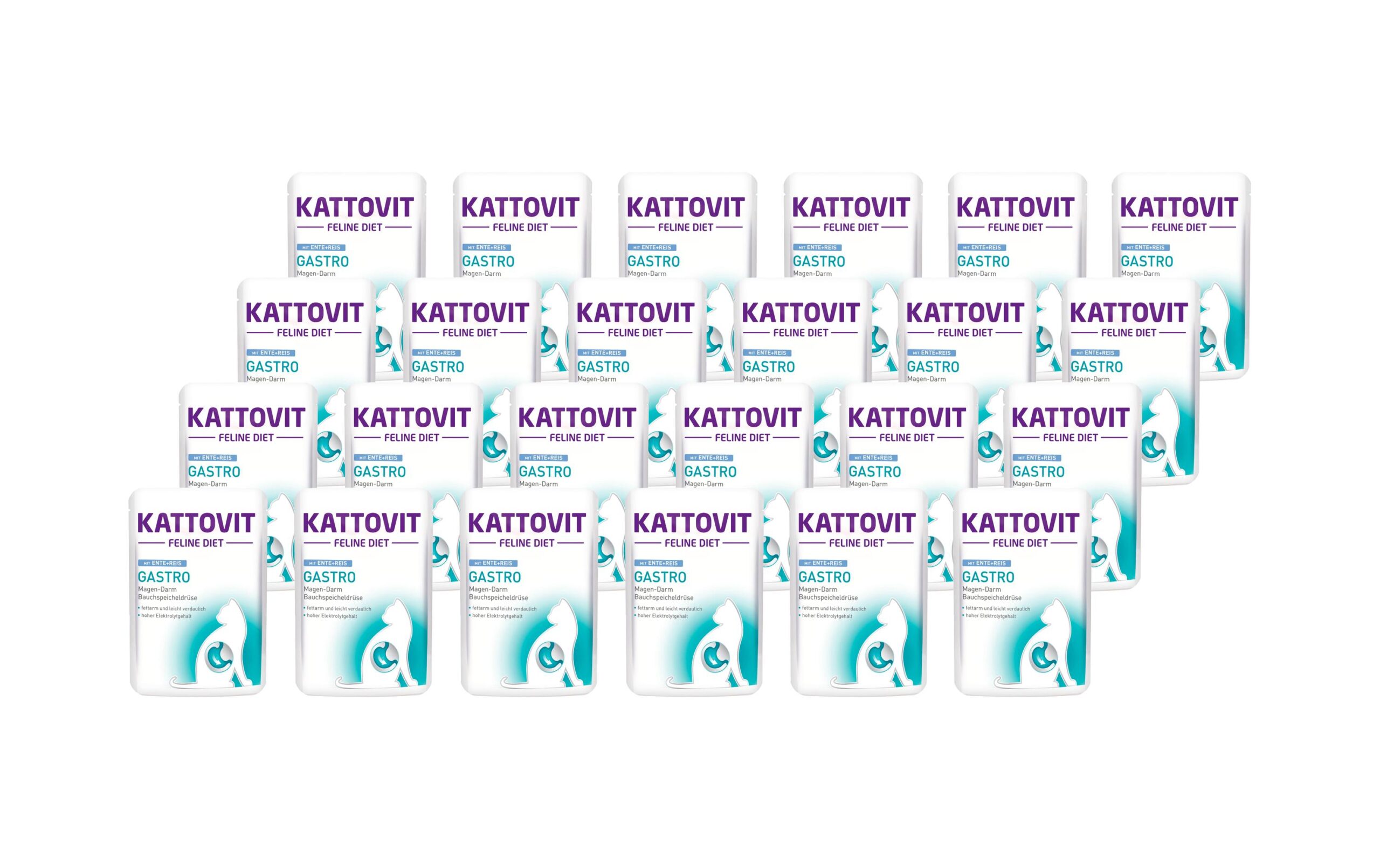 Kattovit Nassfutter Gastro Ente und Reis, 24 x 85 g