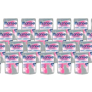 Monge Nassfutter Natural Adult, Thunfisch & Garnelen, 24 x 80 g