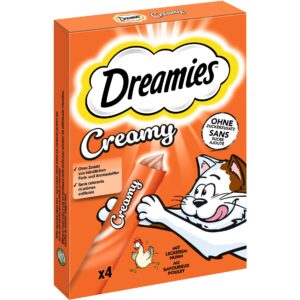 Dreamies Katzen-Snack Creamy Huhn, 4 x 10g