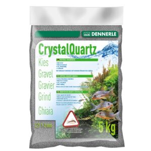 Dennerle Bodengrund Kristall-Quarzkies Schiefergrau, 5 kg