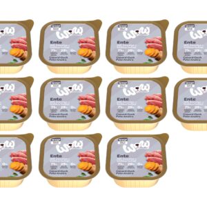 WOW Nassfutter Senior Ente Schale, 11 x 150 g