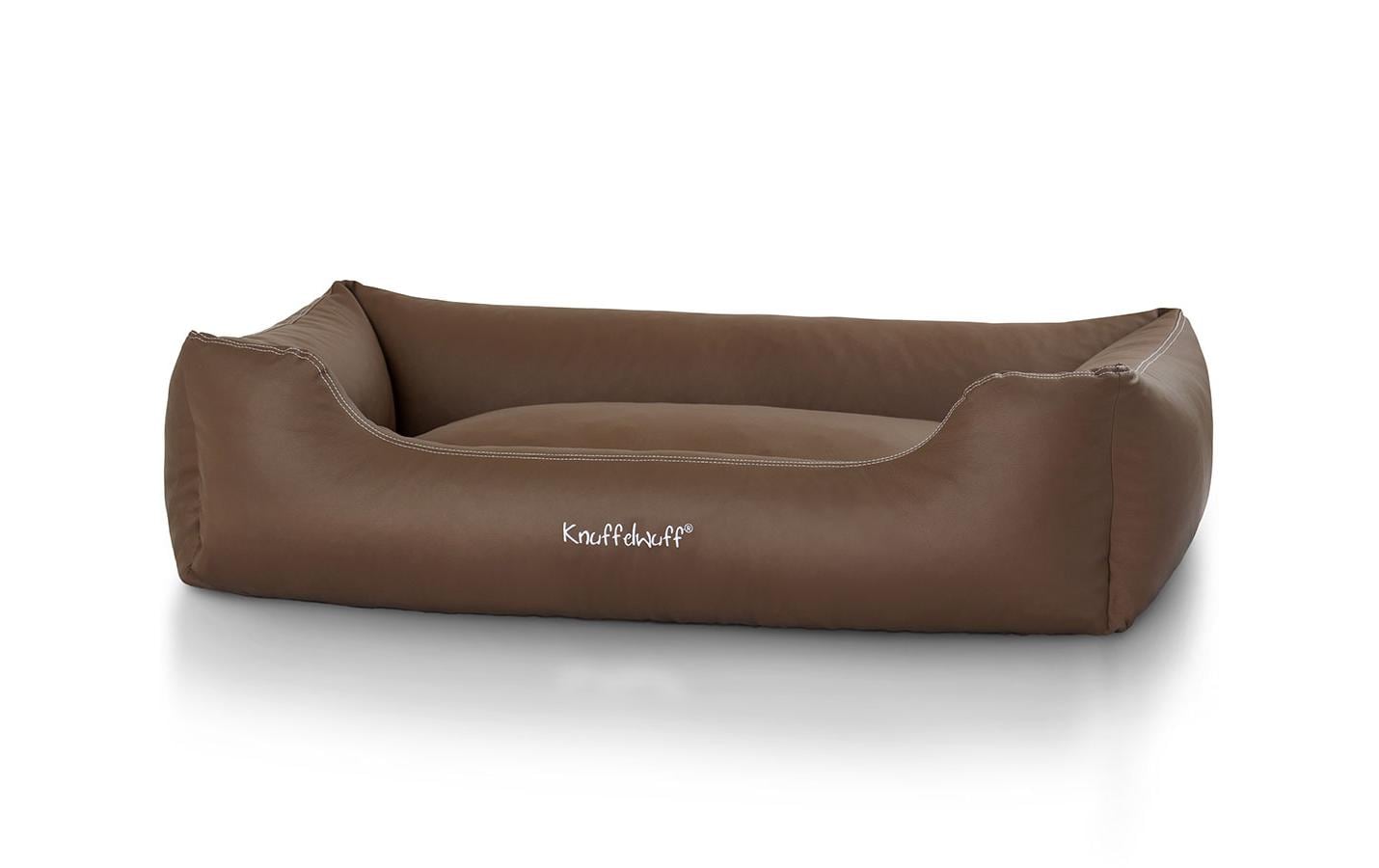 Knuffelwuff Hunde-Bett Sidney Kunstleder XXXL, 155 x 105 cm, Braun