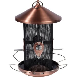 dobar Futterspender XXL, 20 x 20 x 32 cm, Metall, Kupfer