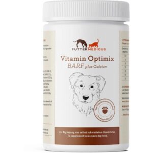 Futtermedicus Hunde-Nahrungsergänzung Barf Vitamin-Optimix Calcium, 500 g