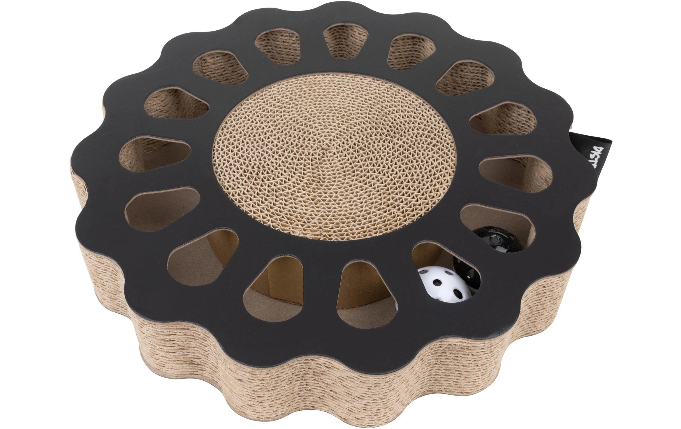 District 70 Katzen-Spielzeug Spielboard Sunny Black, 32 x 32 x 6 cm