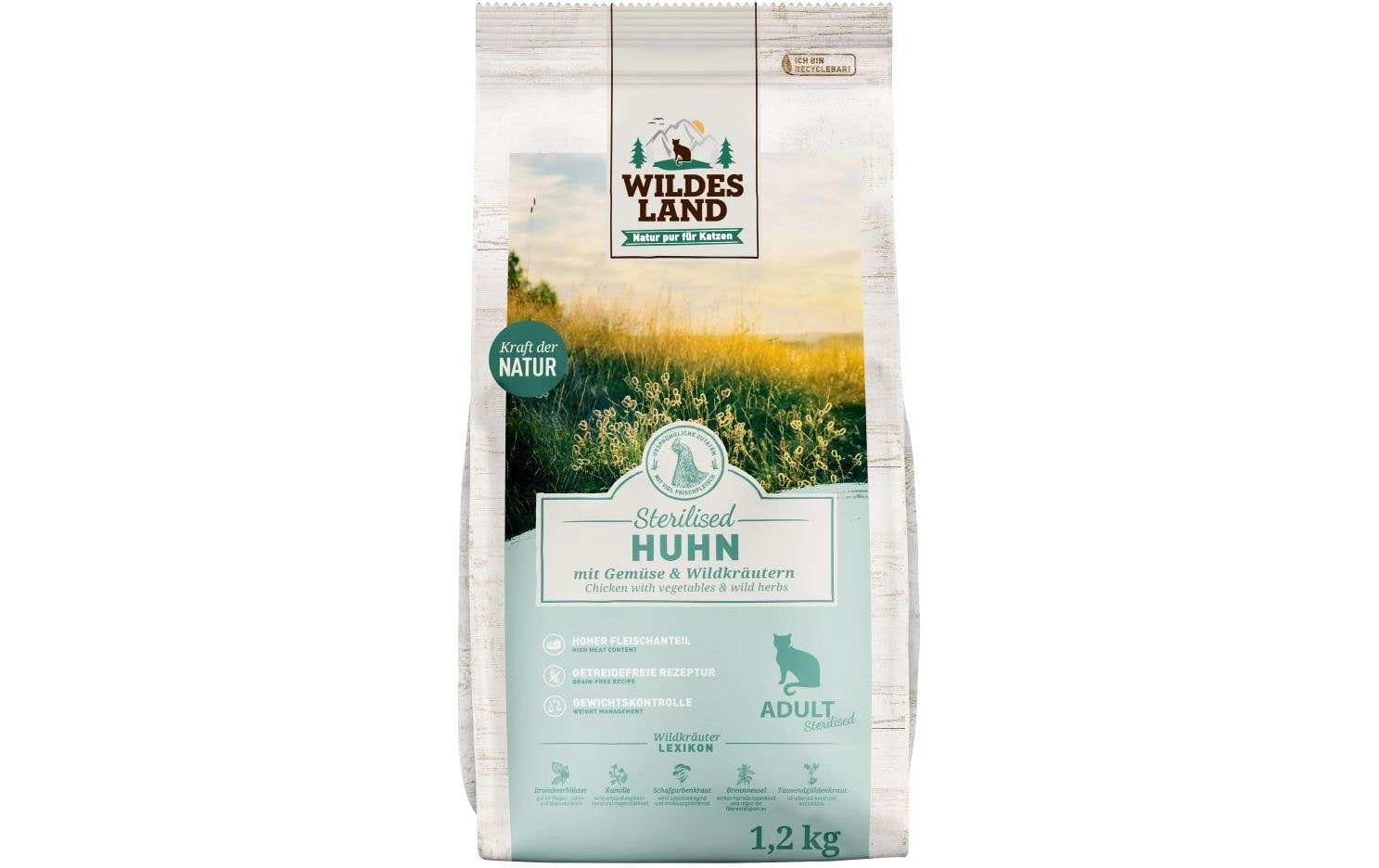 Wildes Land Trockenfutter Adult Huhn Sterilised, 1.2 kg