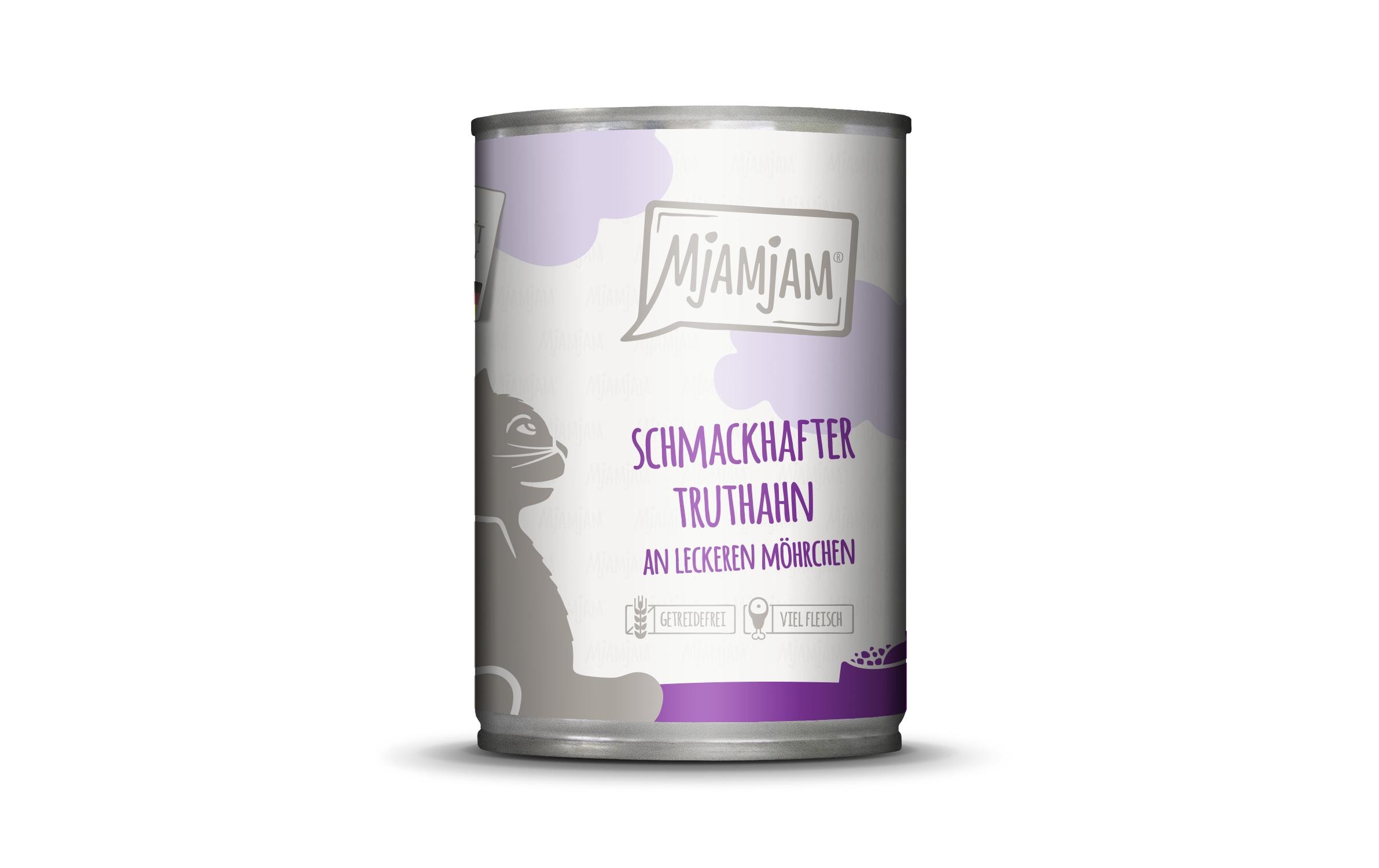 Mjamjam Nassfutter Dose Truthahn & Möhrchen, 400 g