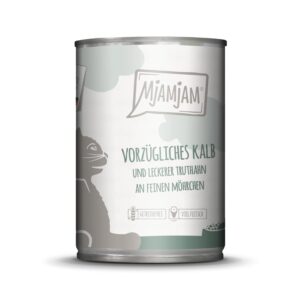 Mjamjam Nassfutter Dose Kalb & Truthahn, 400 g