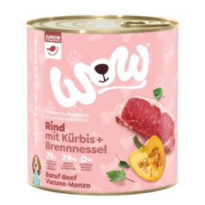 WOW Nassfutter Junior Rind, 800 g