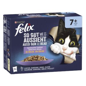 Felix Nassfutter AGAIL Senior Gemischte Vielfalt Gelée 12 x 85 g