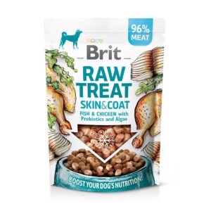 Brit Leckerli Raw Treat Fisch & Huhn Skin und Coat 40 g