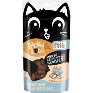 Lucky Lou Katzen-Snack Lucky Ones Krunchy Krisps Milch, 60g