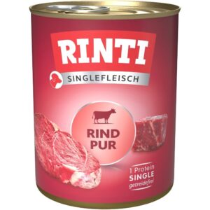 Rinti Nassfutter Singlefleisch Dose Rind Pur, 800 g