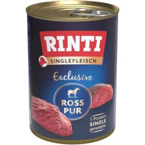 Rinti Nassfutter Singlefleisch Exclusive Ross Pur, 400 g