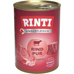 Rinti Nassfutter Singlefleisch Dose Rind Pur, 400 g