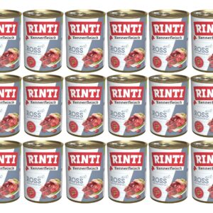 Rinti Nassfutter Kennerfleisch pur Dose Ross, 24 x 400 g