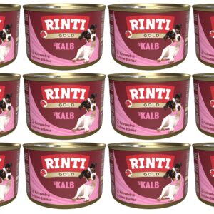 Rinti Nassfutter Dose Gold mit Kalb, 12 x 185 g