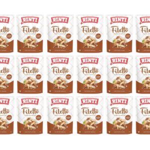 Rinti Nassfutter Filetto Huhn + Lamm in Jelly, 24 x 100 g