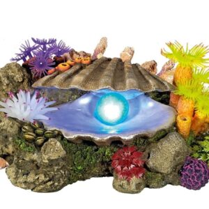 Nobby Aqua Ornaments Muschel mit Pflanzen LED