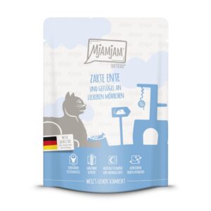 Mjamjam Nassfutter Quetschie Ente & Geflügel, 300 g
