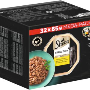 Sheba Nassfutter Selection in Sauce, Geflügel Variation, 32 x 85 g