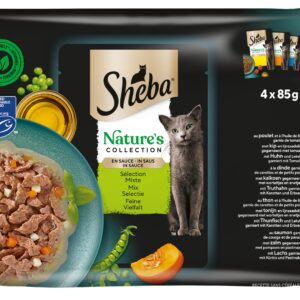 Sheba Nassfutter Natures Collection Sauce – Feine Vielfalt, 4×85 g