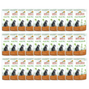 Almo Nature Nassfutter Holistic Anti Hairball mit Huhn, 30 x 70 g