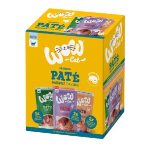 WOW Nassfutter Premium Paté Multipack, 6 x 125 g
