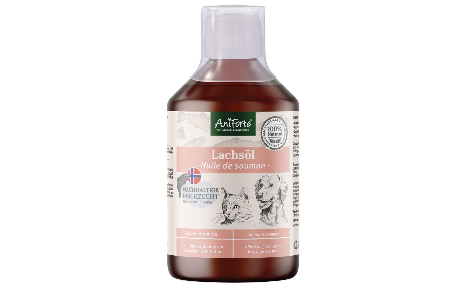 AniForte Hunde-Nahrungsergänzung Lachsöl, 500 ml