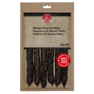 Swiss Mountain Petfood Kauartikel Rinderwürstli, 100 g