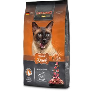 Leonardo Cat Food Trockenfutter Adult Ente, 300 g
