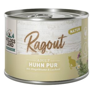 Wildes Land Nassfutter Ragout Huhn Pur 6 x 180 g