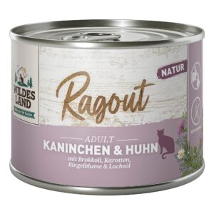 Wildes Land Nassfutter Ragout Kaninchen & Huhn 6 x 180 g