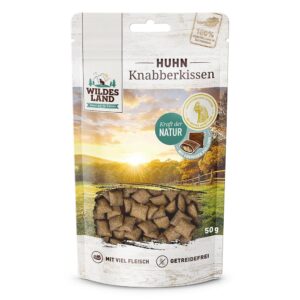 Wildes Land Katzen-Snack Knabberkissen Huhn 50 g