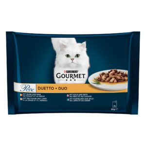 Purina Gourmet Nassfutter Gourmet Perle Rind & Huhn, 4 x 85 g