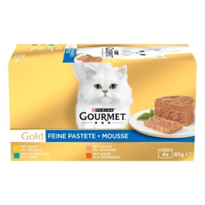 Purina Gourmet Nassfutter Gourmet Gold Feine Pastete, 4 x 85 g