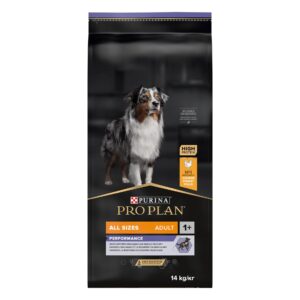 Purina Pro Plan Trockenfutter All Size Adult Performance, Huhn, 14 kg
