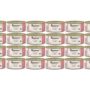 Applaws Nassfutter Dose Thunfischfilet & Garnelen in Brühe, 24x156g