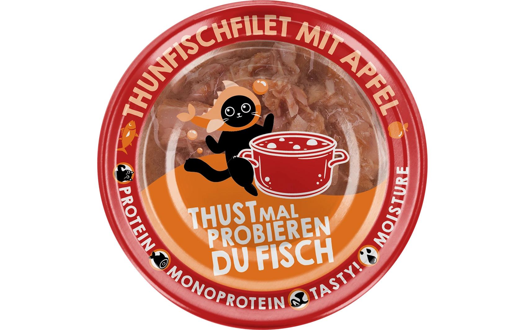 Lucky Lou Extra Food Thunfisch mit Apfel in Sud, 70 g