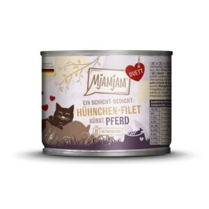 Mjamjam Nassfutter Duett Hühnchen-Filet küsst Pferd, 190 g