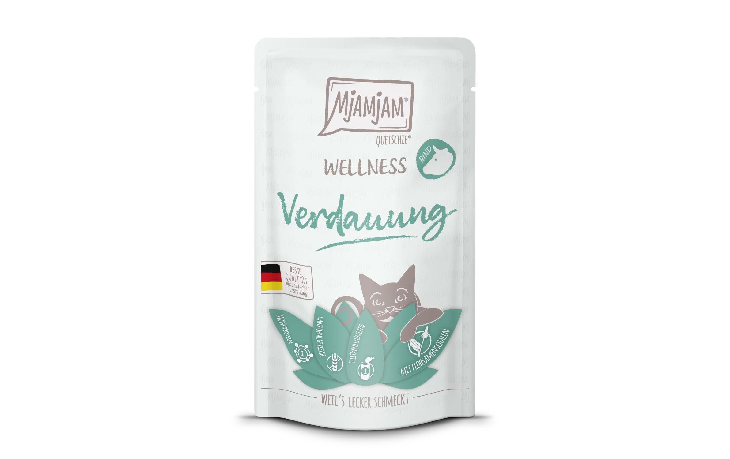 Mjamjam Nassfutter Wellness Verdauung Rind, 125 g