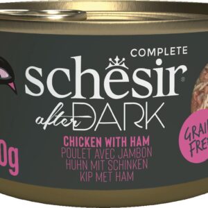 Schesir Nassfutter after Dark Complete Brühe Huhn mit Schinken, 80 g
